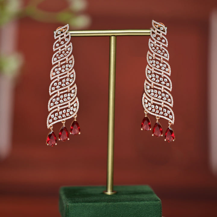 CZ Rose Gold Earrings