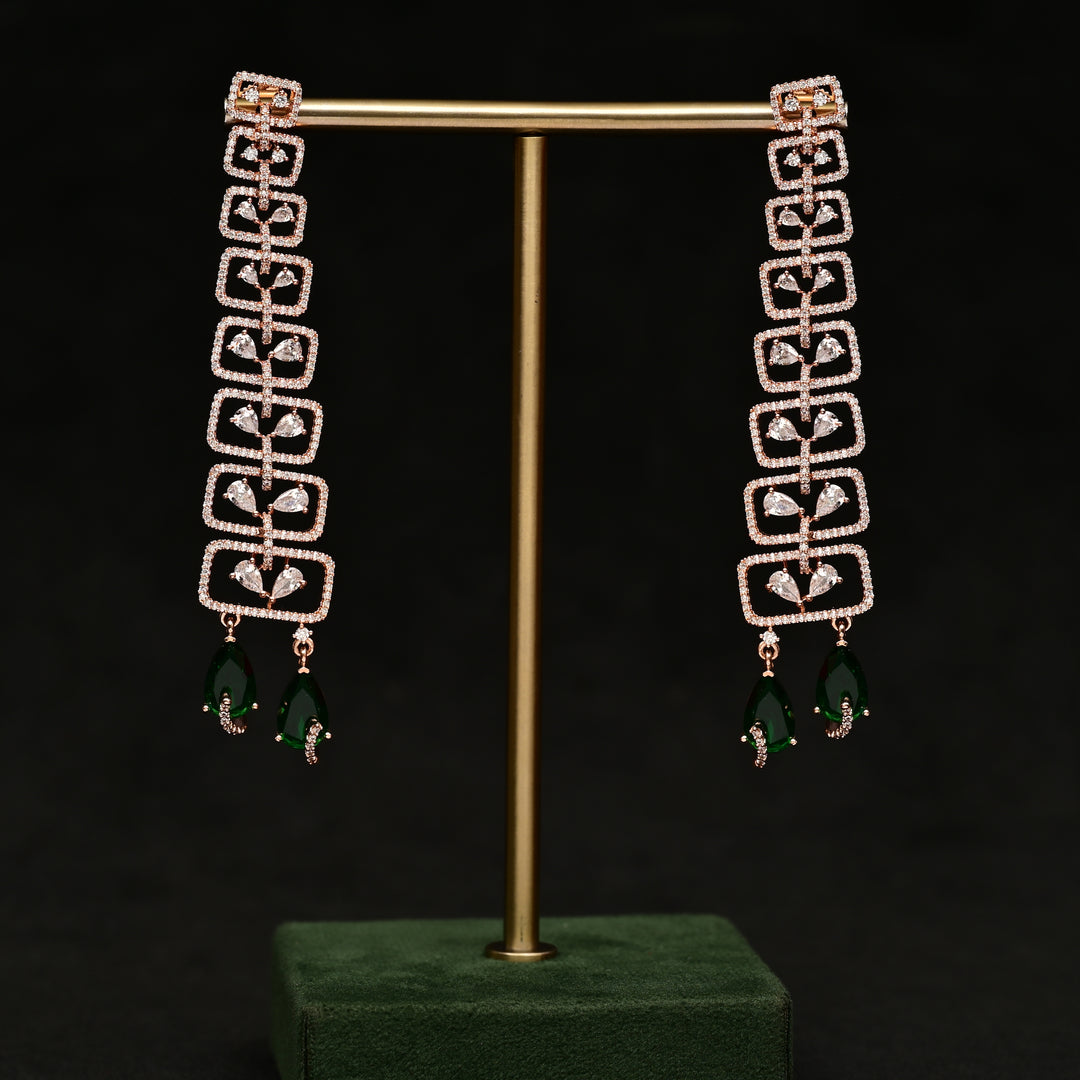 CZ Rose Gold Earrings