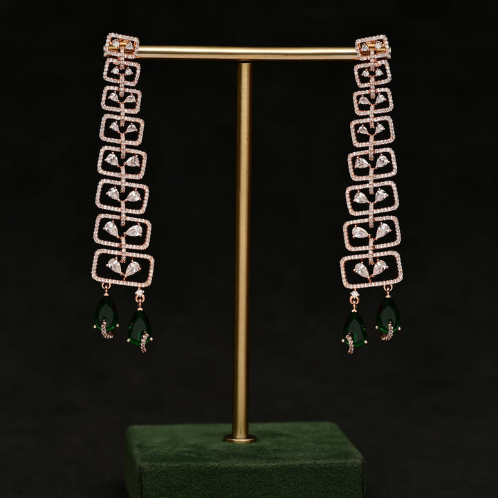 CZ Rose Gold Earrings