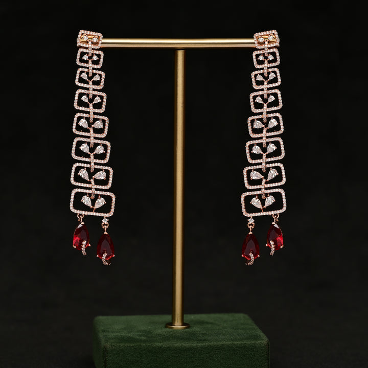 CZ Rose Gold Earrings