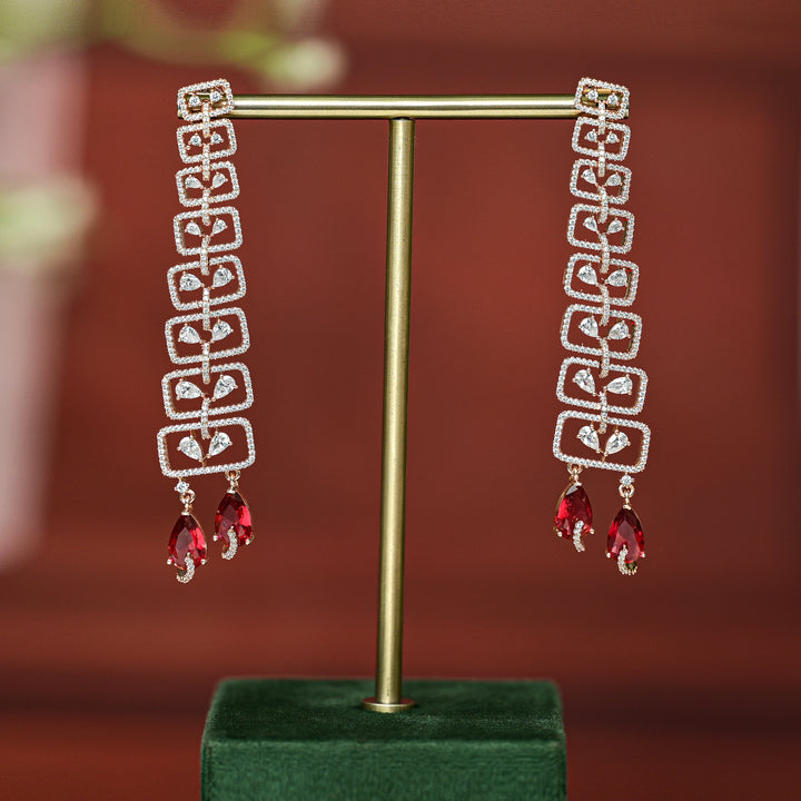 CZ Rose Gold Earrings