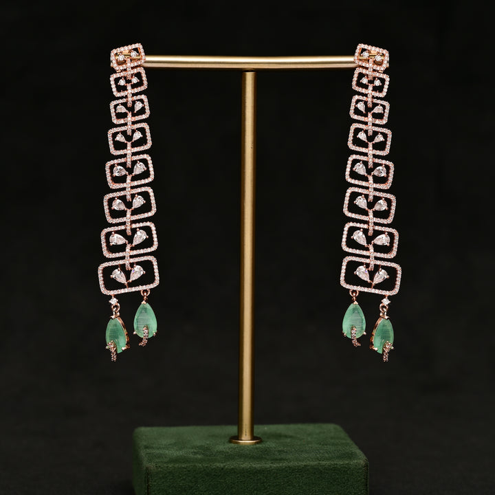 CZ Rose Gold Earrings