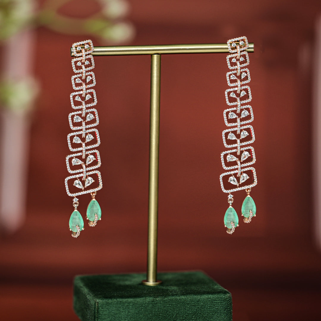 CZ Rose Gold Earrings