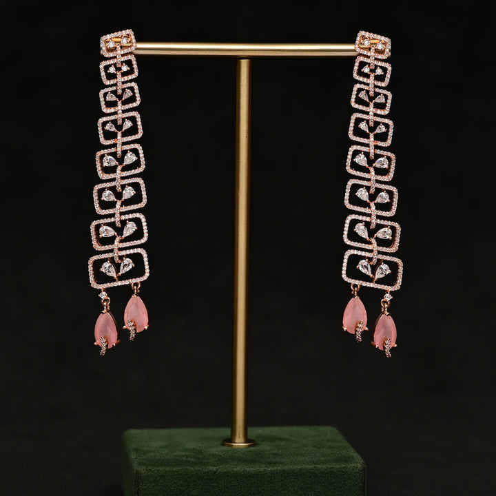 CZ Rose Gold Earrings