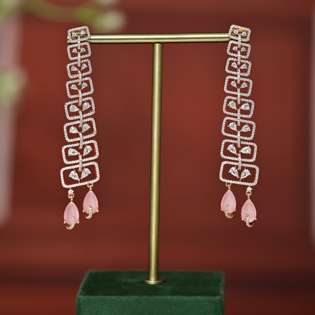 CZ Rose Gold Earrings