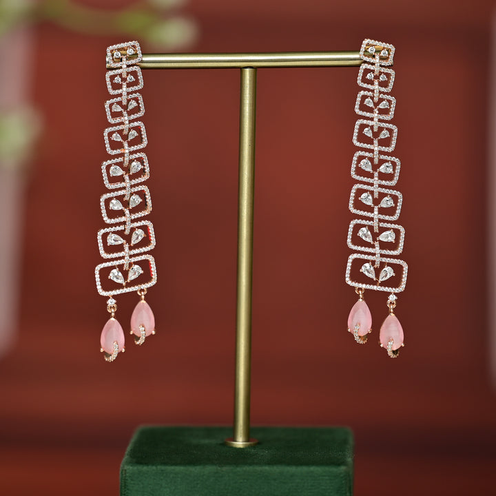CZ Rose Gold Earrings