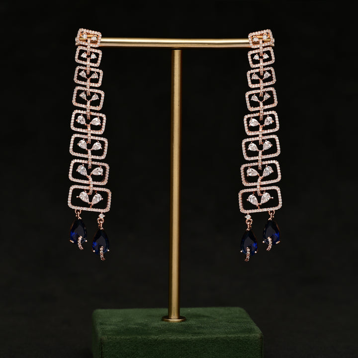 CZ Rose Gold Earrings
