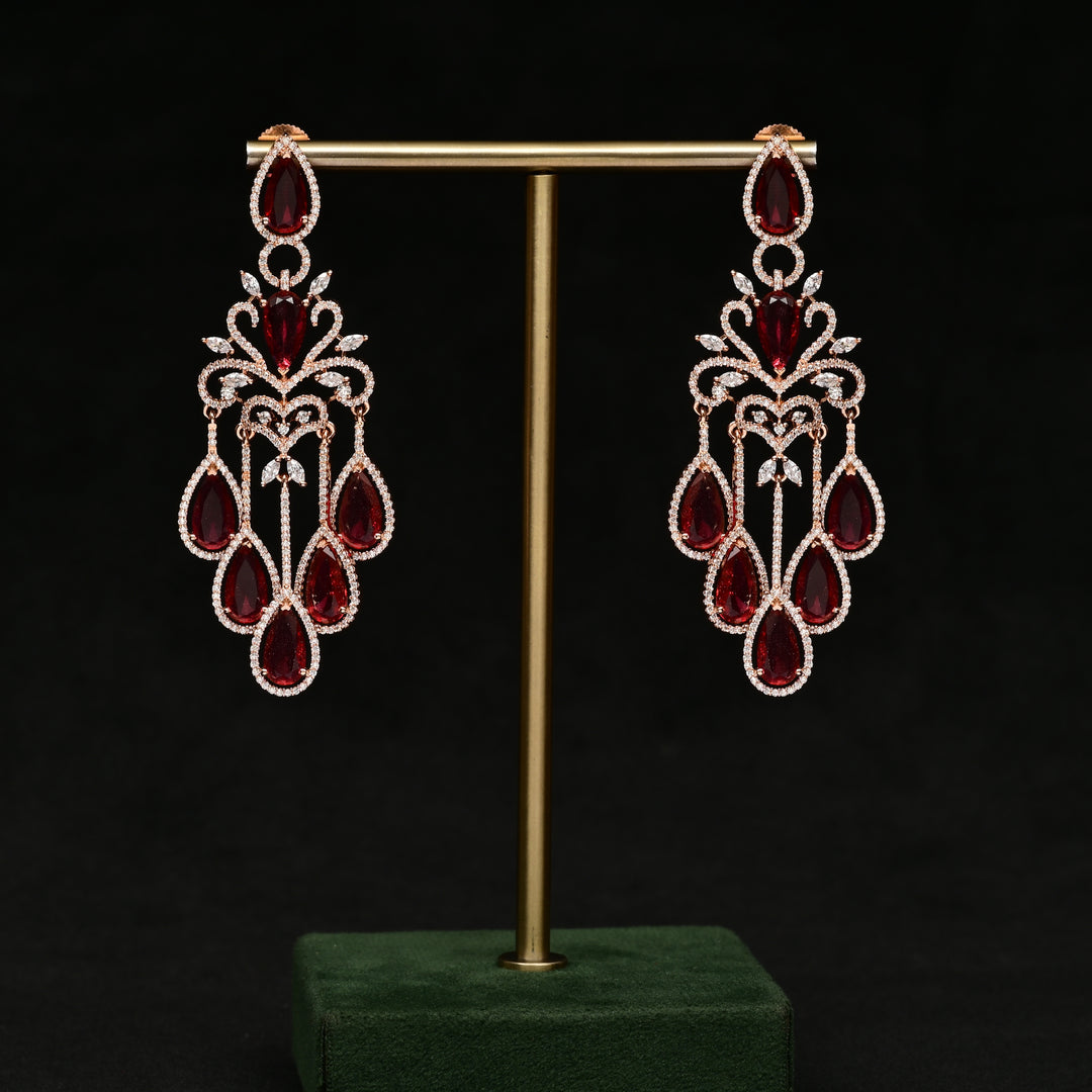 CZ Rose Gold Earrings