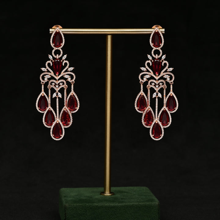 CZ Rose Gold Earrings