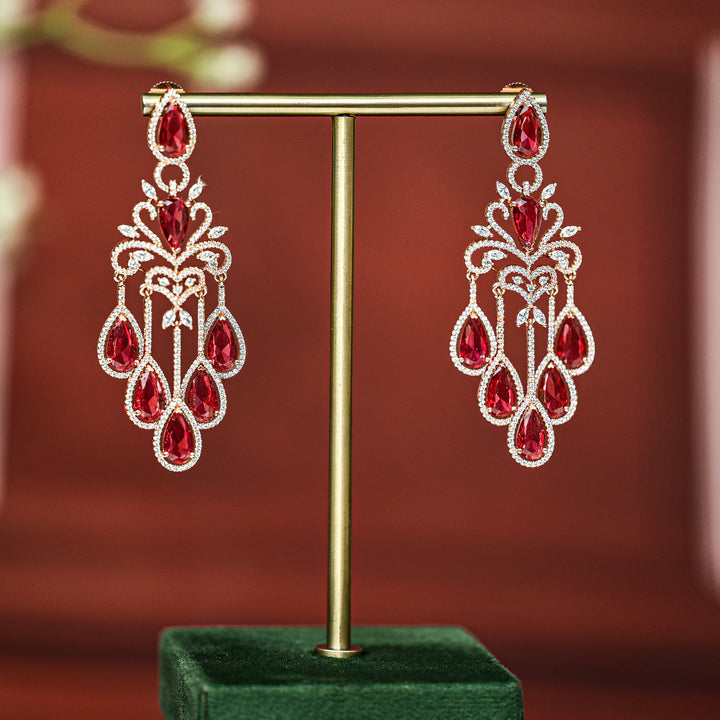 CZ Rose Gold Earrings