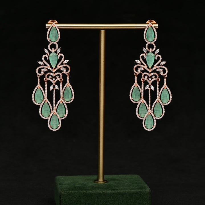 CZ Rose Gold Earrings