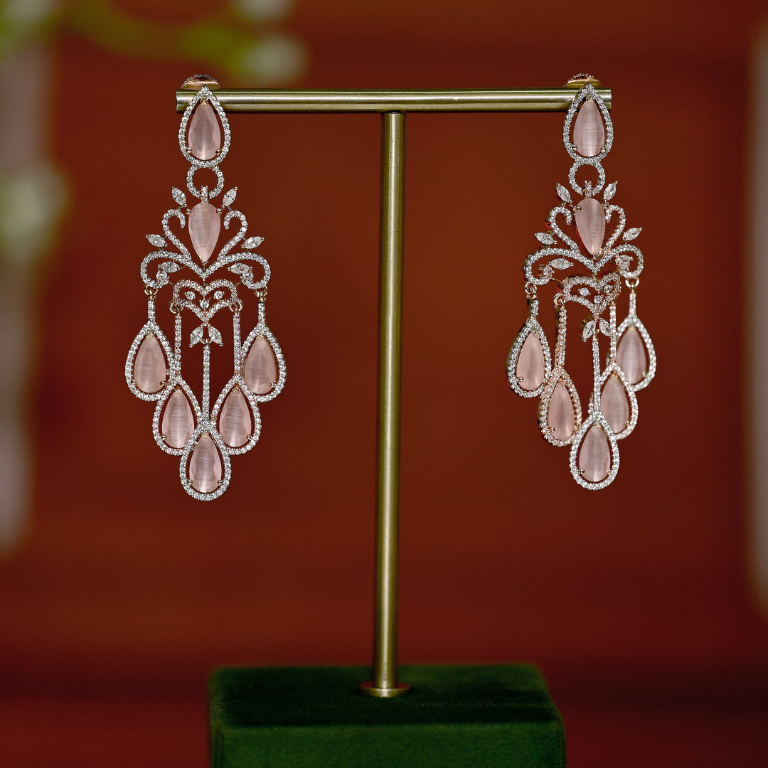 CZ Rose Gold Earrings