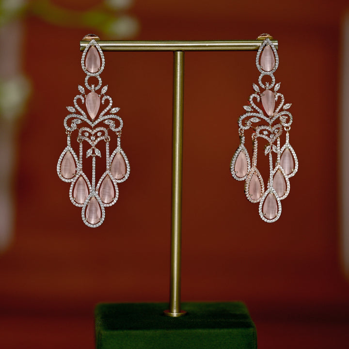 CZ Rose Gold Earrings