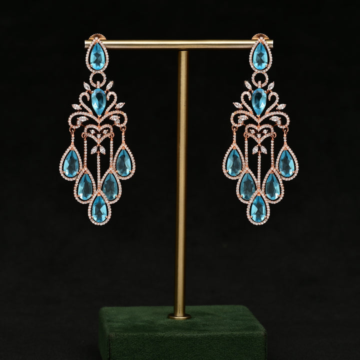 CZ Rose Gold Earrings