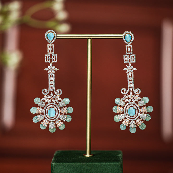 CZ Rose Gold Designer Earrings