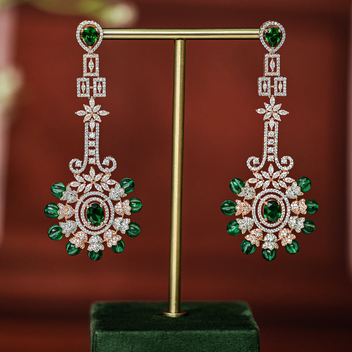 CZ Rose Gold Designer Earrings