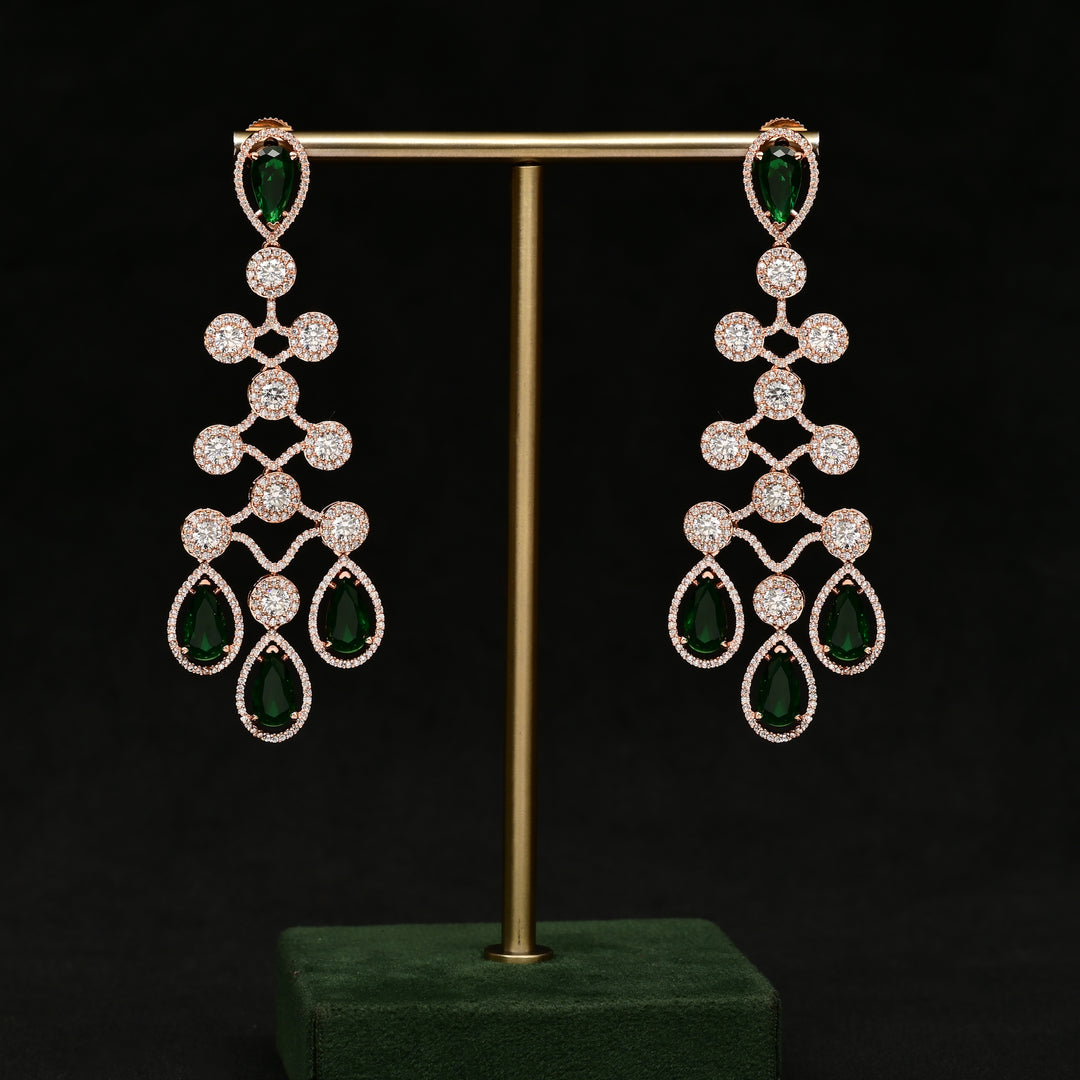 CZ Rose Gold Earrings