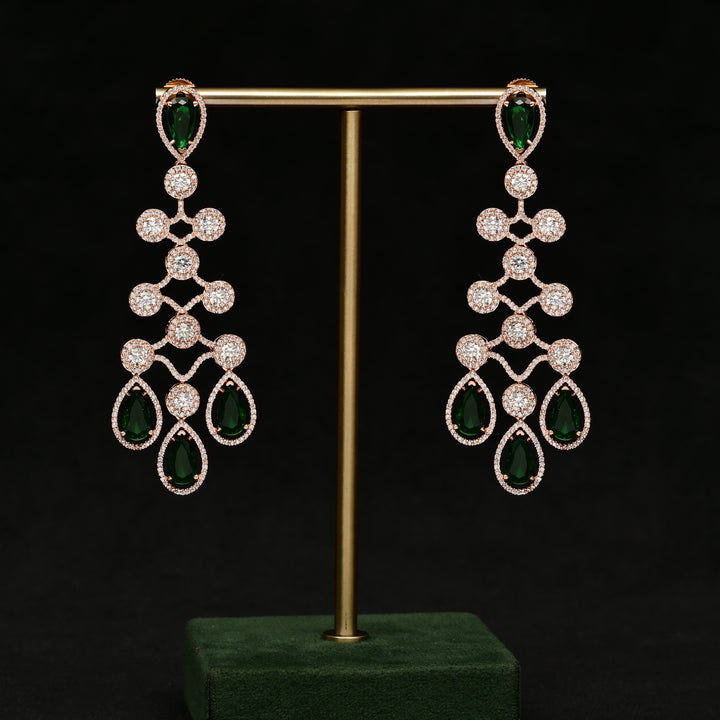 CZ Rose Gold Earrings