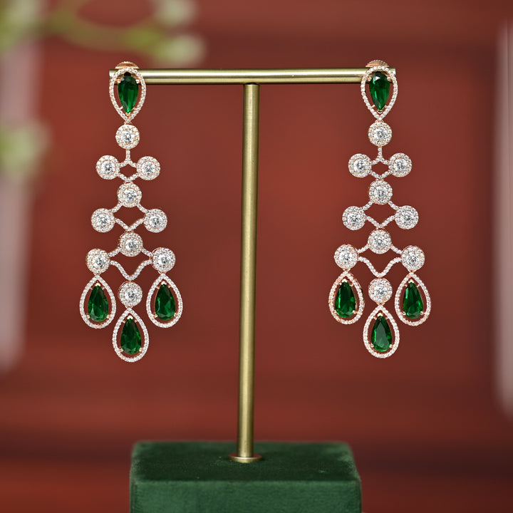 CZ Rose Gold Earrings