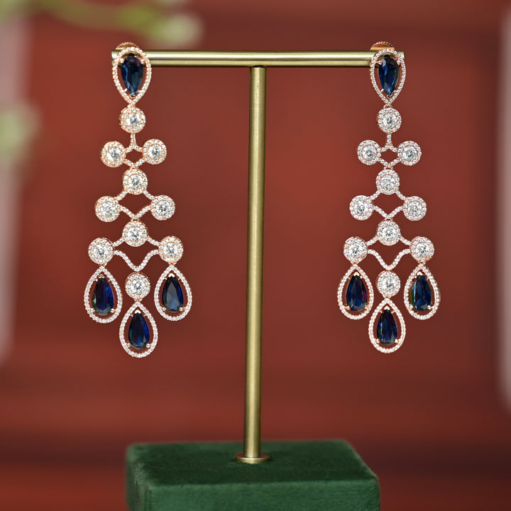 CZ Rose Gold Earrings