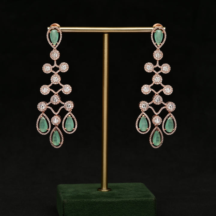 CZ Rose Gold Earrings