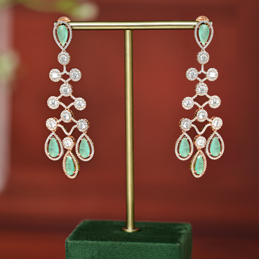 CZ Rose Gold Earrings