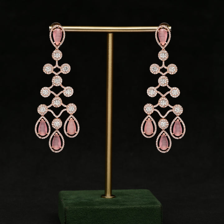 CZ Rose Gold Earrings