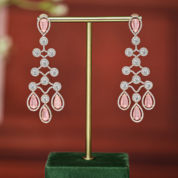 CZ Rose Gold Earrings