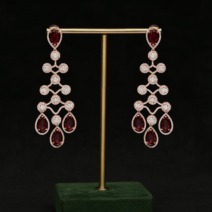 CZ Rose Gold Earrings