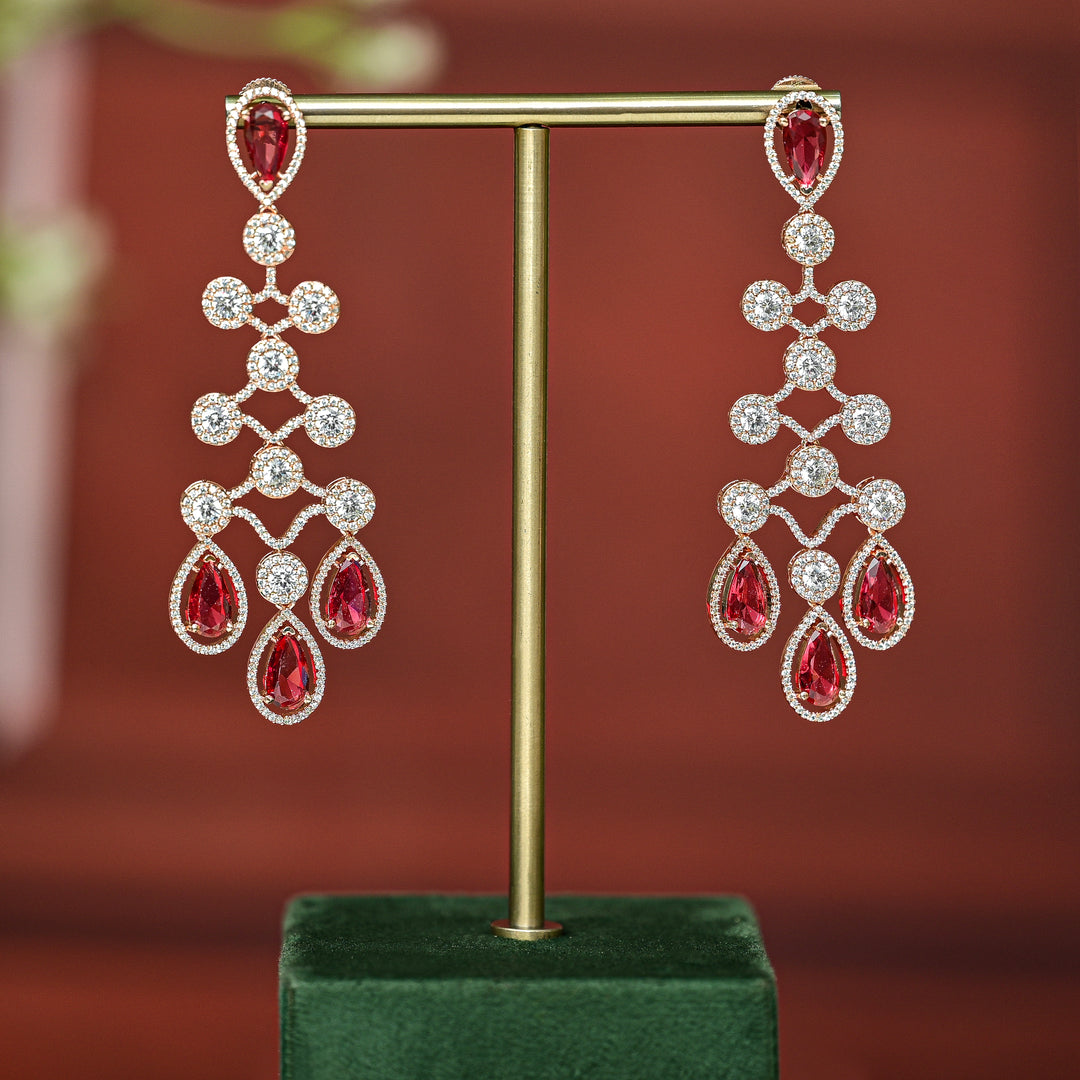 CZ Rose Gold Earrings