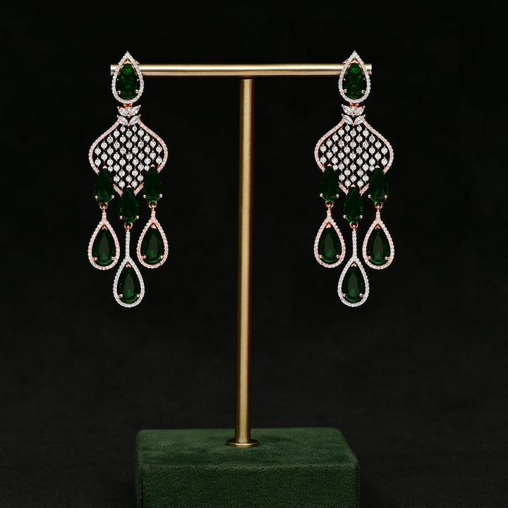 CZ Rose Gold Earrings