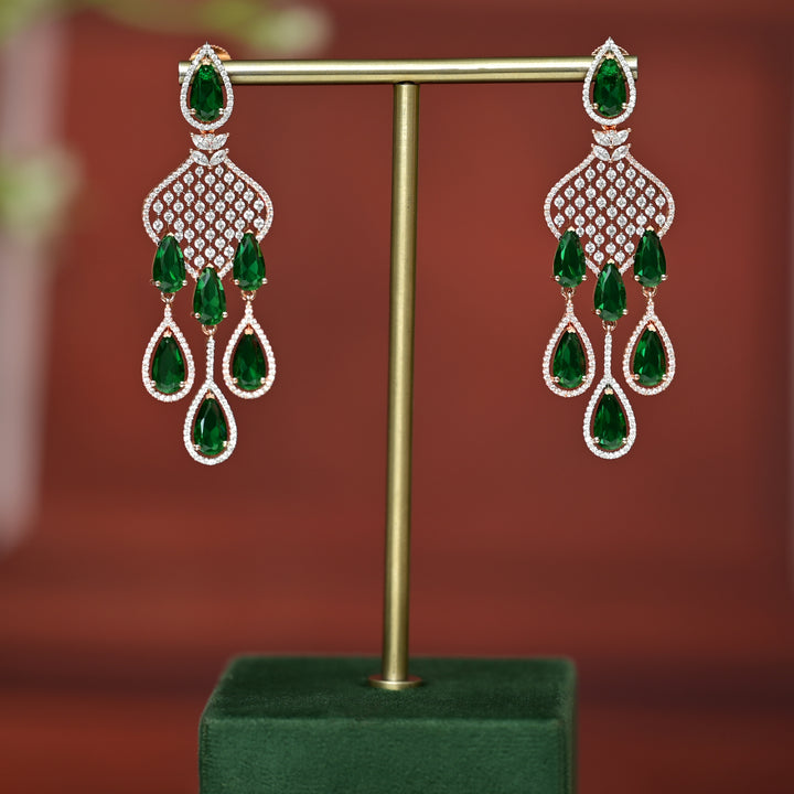 CZ Rose Gold Earrings