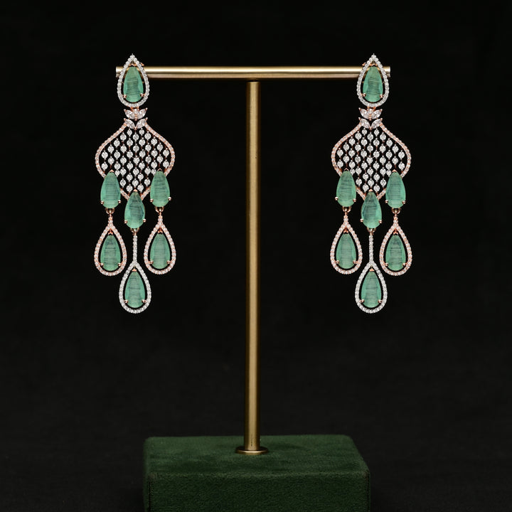 CZ Rose Gold Earrings