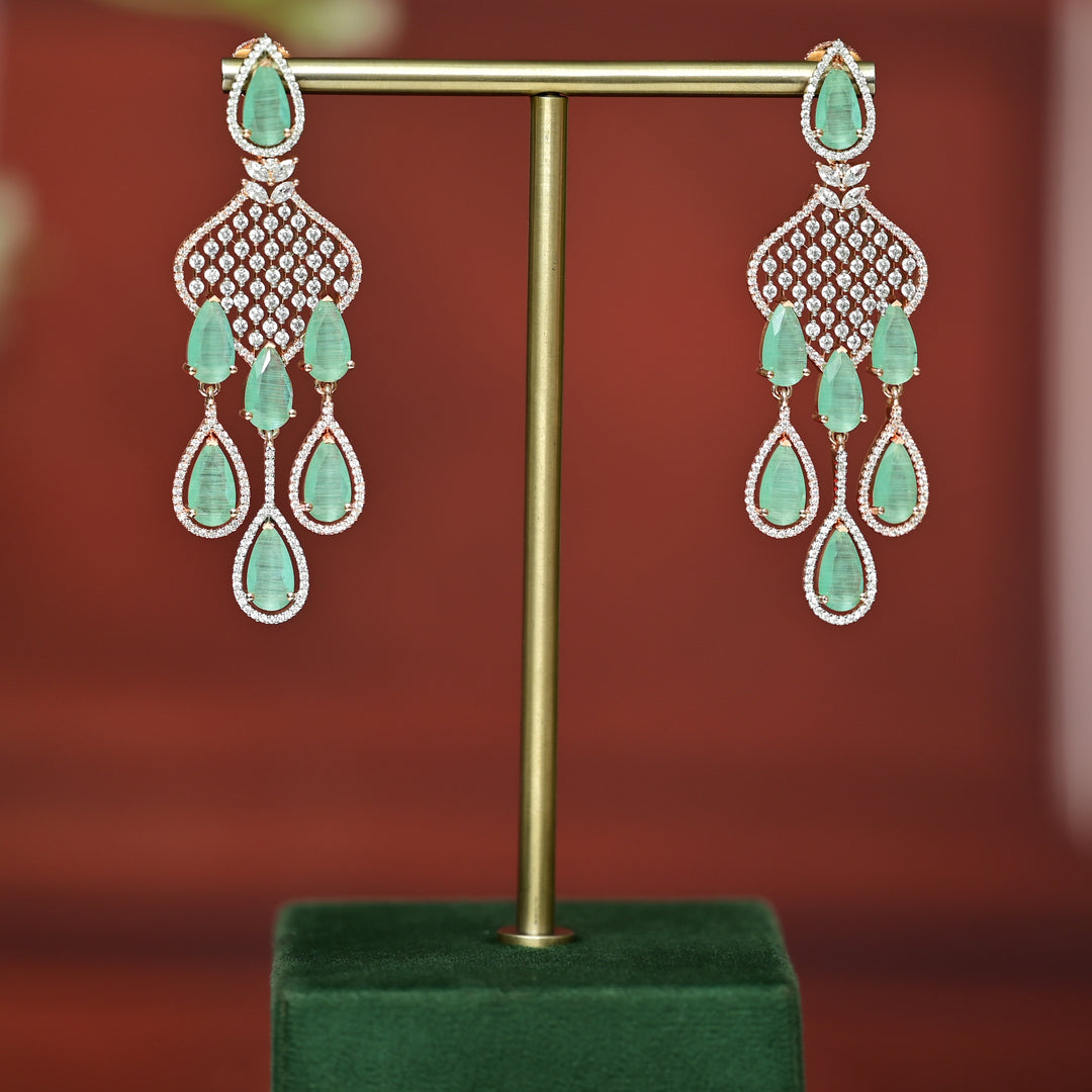 CZ Rose Gold Earrings