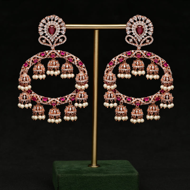 CZ Rose Gold Earrings