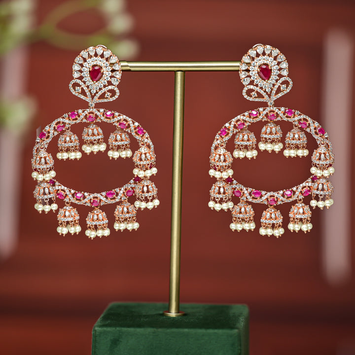 CZ Rose Gold Earrings