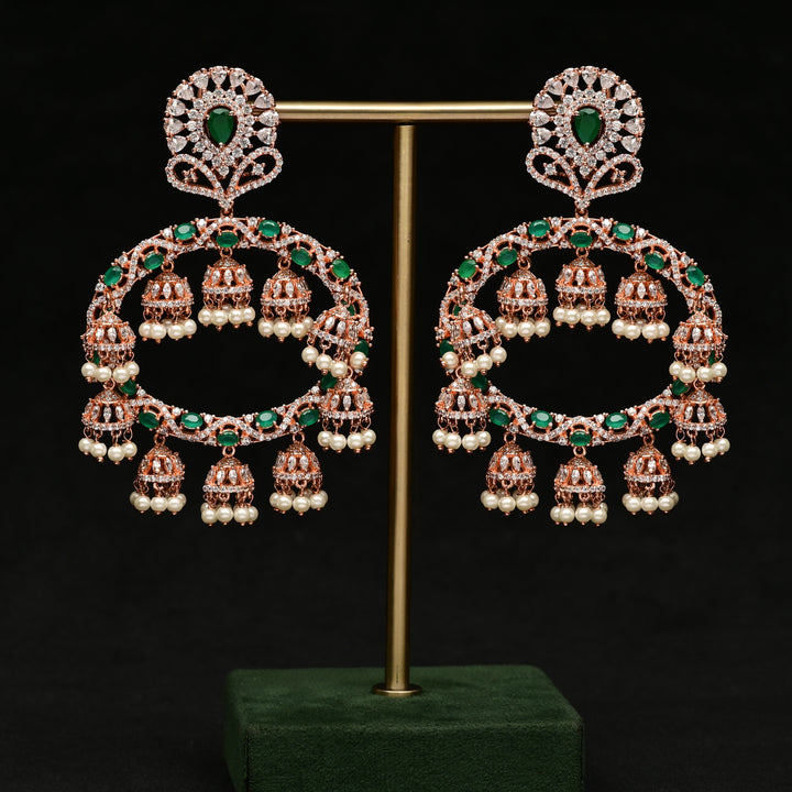 CZ Rose Gold Earrings