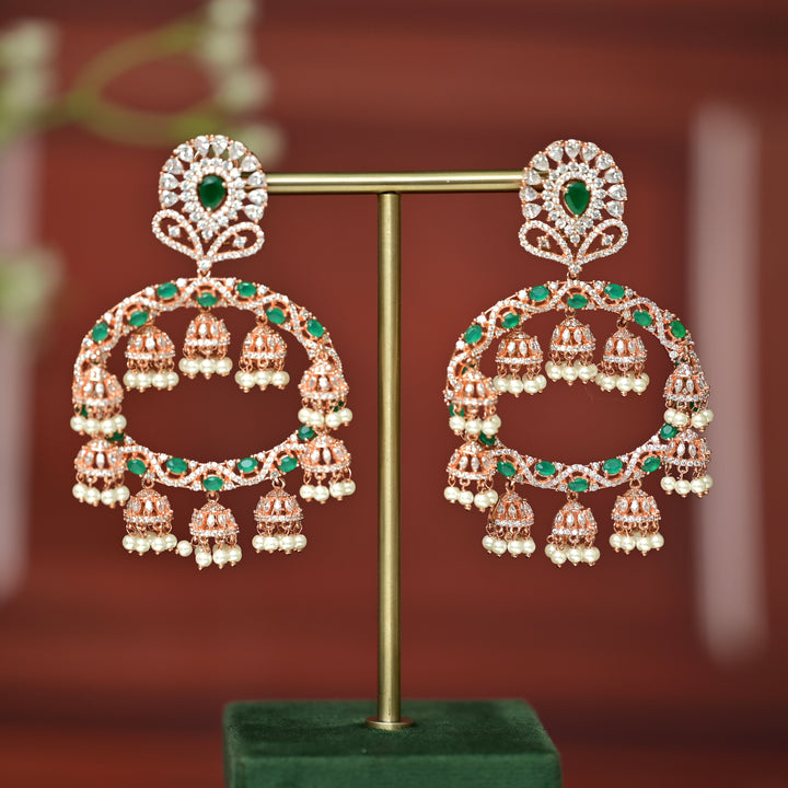 CZ Rose Gold Earrings