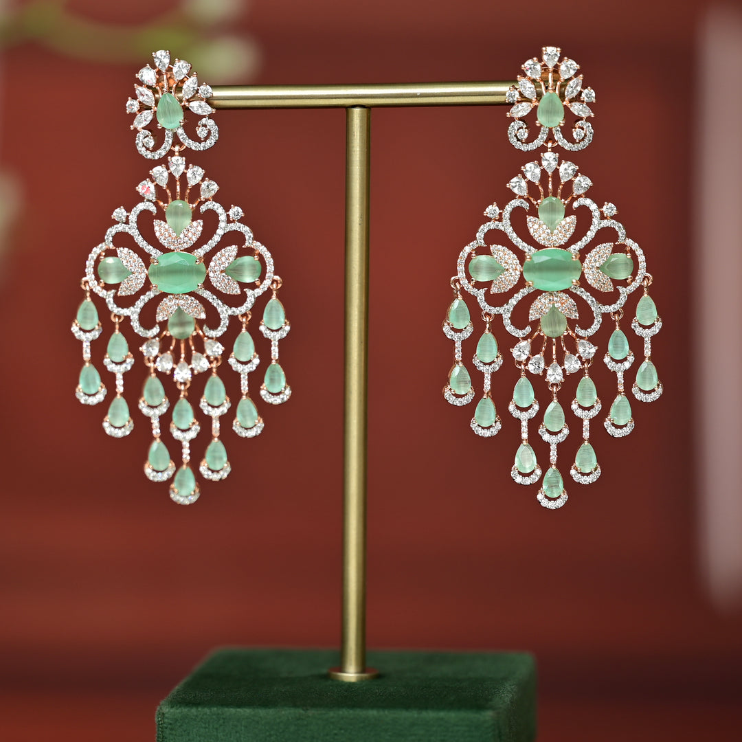 CZ Rose Gold Earrings