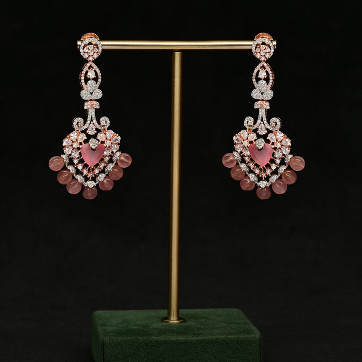 CZ Rose Gold Earrings
