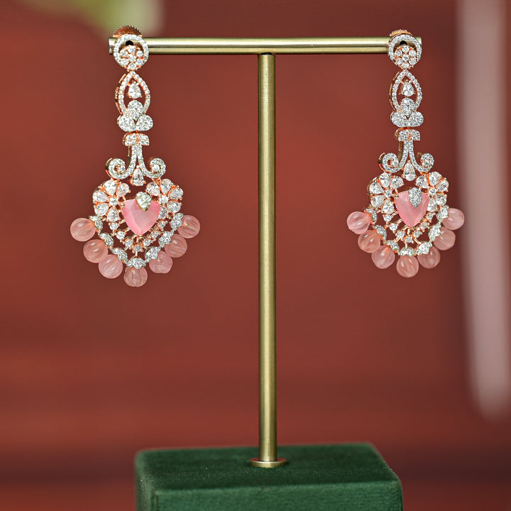 CZ Rose Gold Earrings