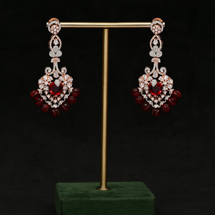 CZ Rose Gold Earrings