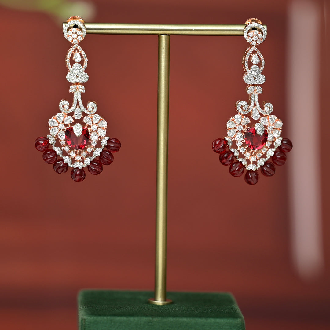 CZ Rose Gold Earrings