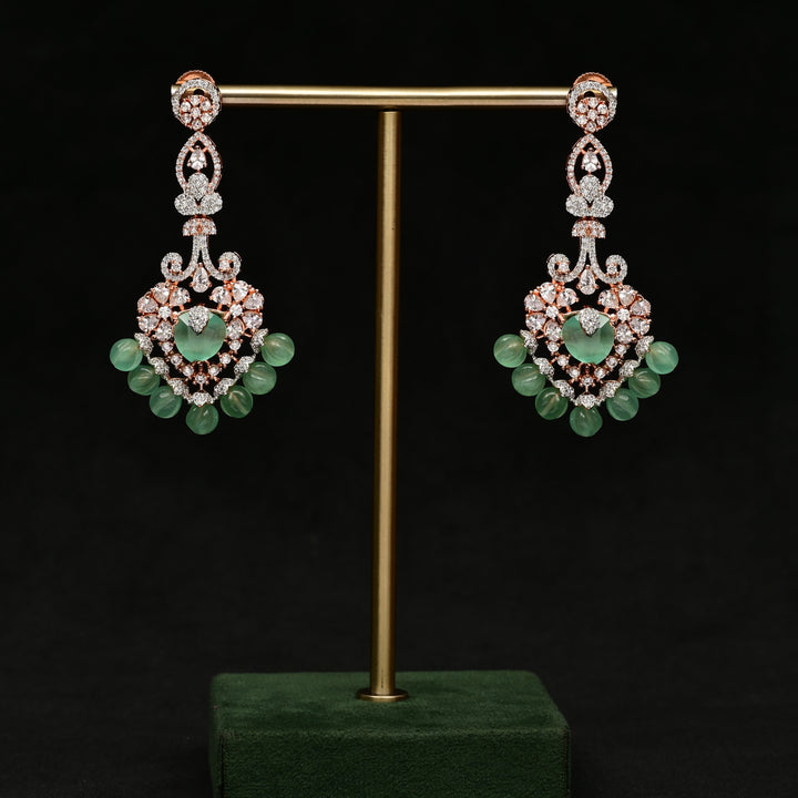 CZ Rose Gold Earrings