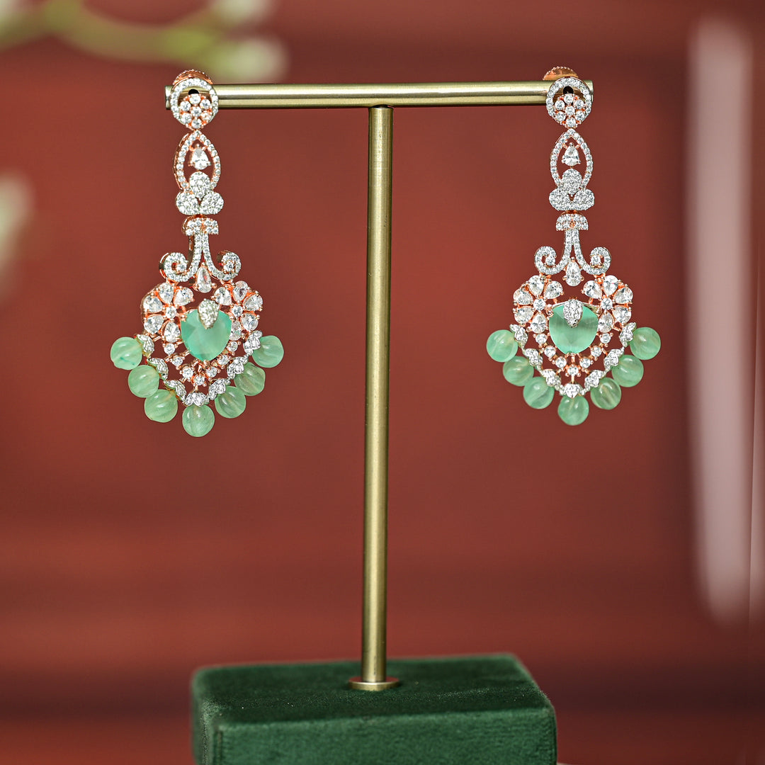 CZ Rose Gold Earrings