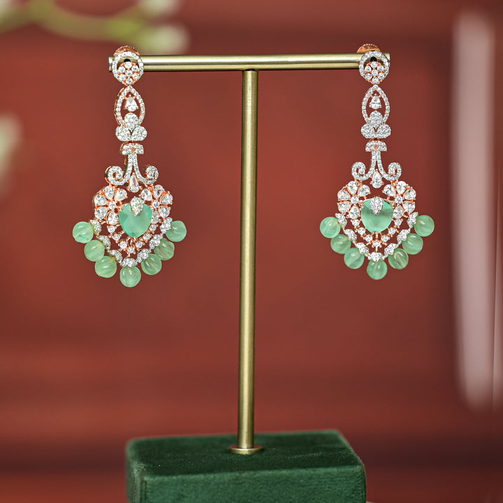 CZ Rose Gold Earrings