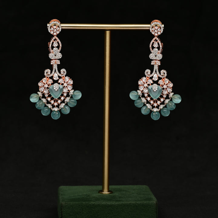 CZ Rose Gold Earrings