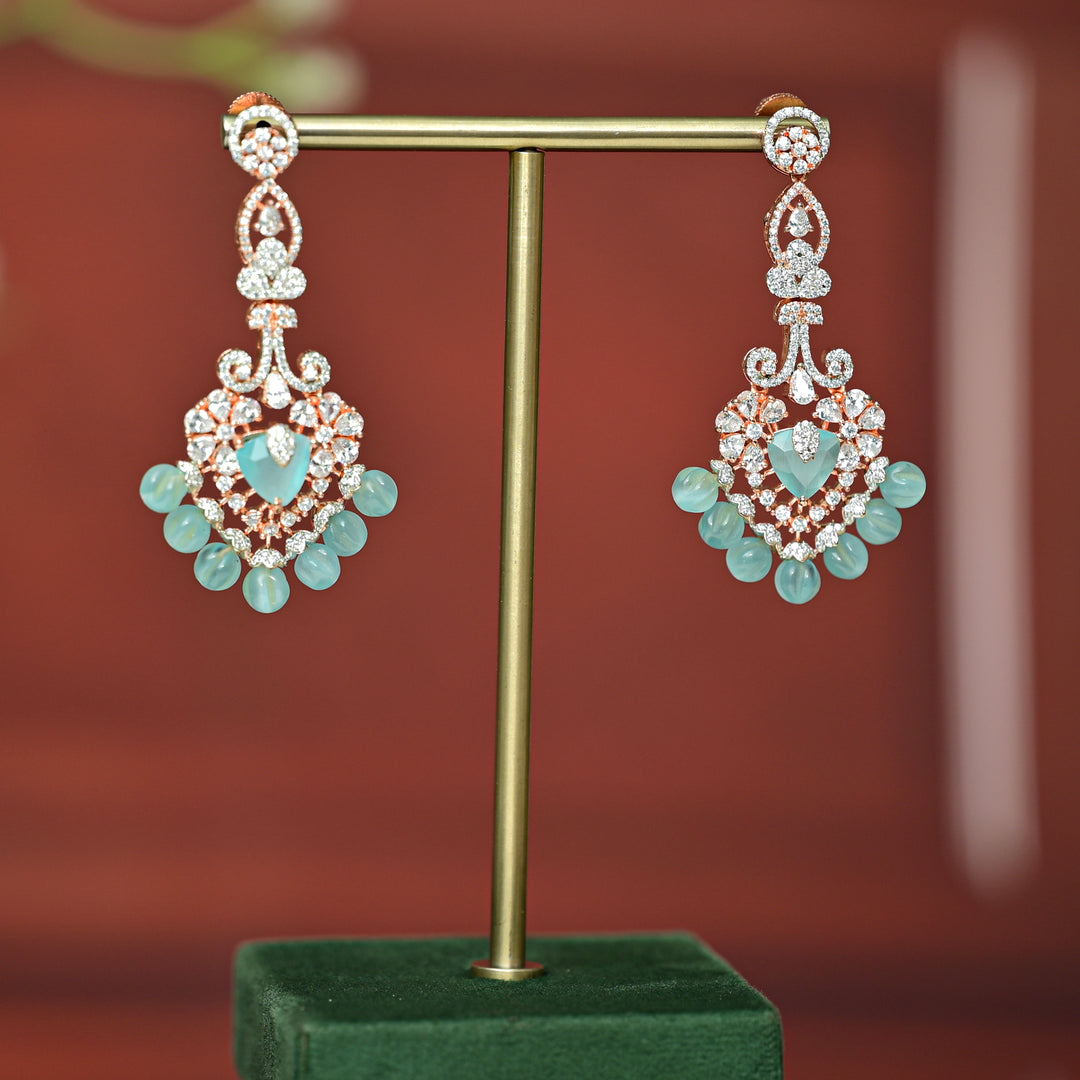 CZ Rose Gold Earrings