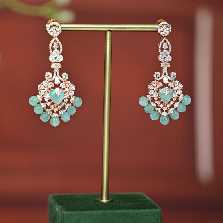 CZ Rose Gold Earrings