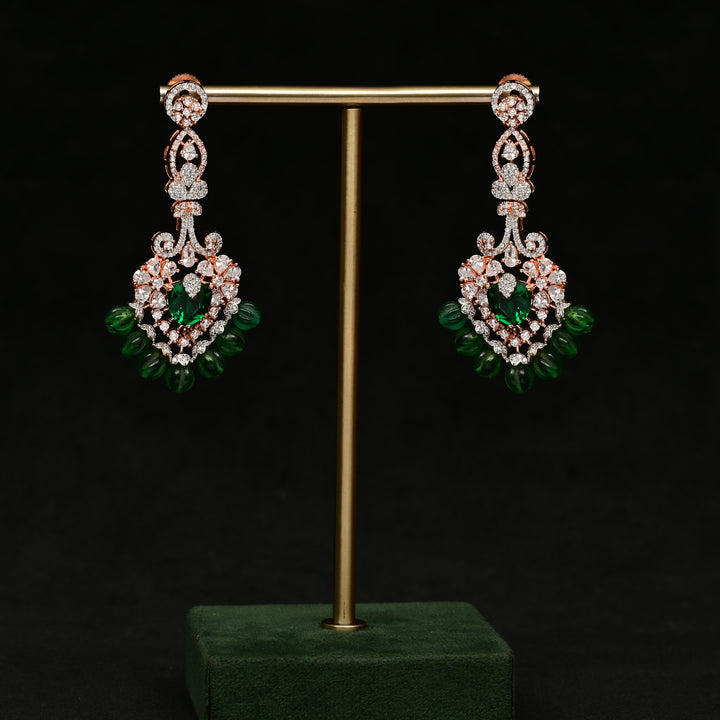 CZ Rose Gold Earrings